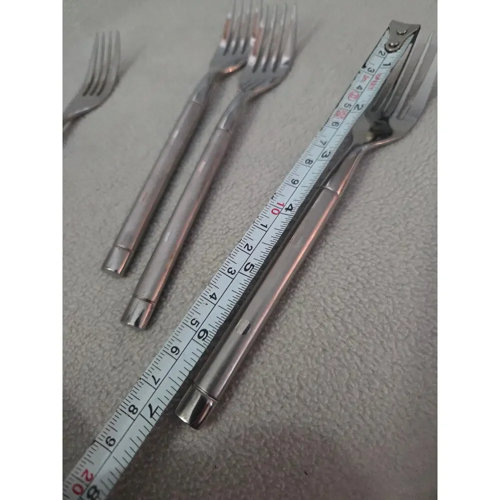 Lot 4 Cambridge TRIPOLI II SAND Stainless Salad Fork Frost Handle Flatware